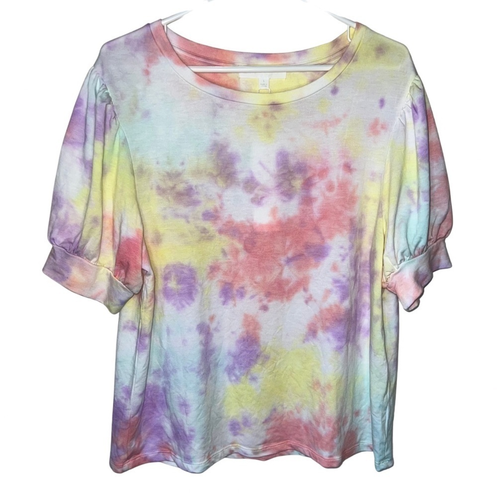 Adyson Parker NWT Juicy Grapefruit Tie Dye Short Sleeve Shirt Size Large